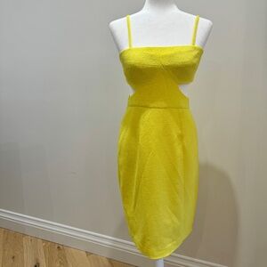 BLACK HALO Asymmetrical Canary Dress Size 6
